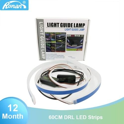 Ronan 60cm Slim LED turning light 12V 12W for Universal car lossless installation waterproof DRL Import chips for car retrofit
