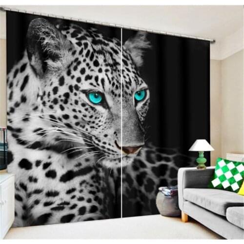 Animal black and white tiger Luxury Blackout 3D Window Curtains For Living Room Bedroom Drapes cortinas Rideaux Customized size