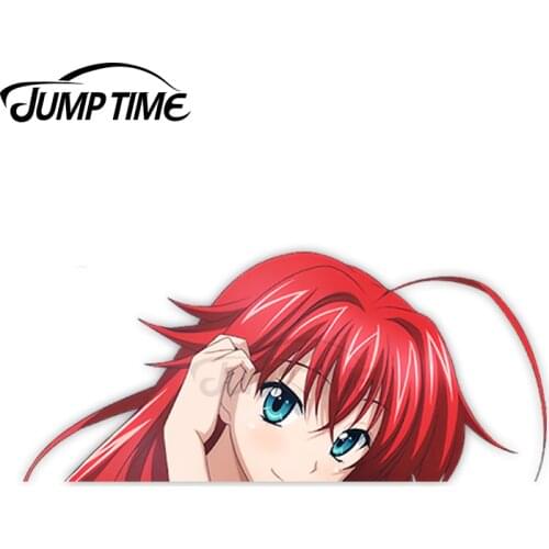 Jump Time High School DxD Rias Gremory 243 Cute Anime Girl Peeker Vinyl Decal Window Waifu Car Stickers