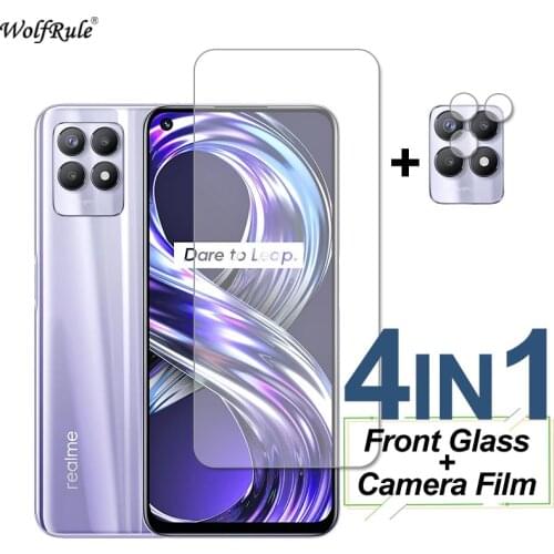 4-In-1 Tempered Glass For Realme 8i 8S 5G 8 Pro Screen Protector Shockproof HD Protective Phone Camera Film On Realme 8i Glass