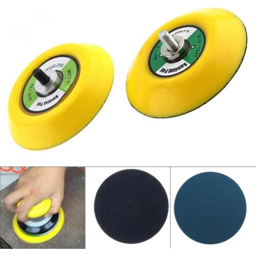 2pcs/lot 3 Inch Professional 12000RPM Dual Action Random Orbital Sanding Pad with Hairy & Smooth Surface for Air Polishers