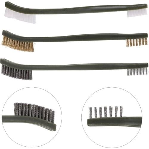 9pcs/Set Gun Cleaning Steel Nylon Brush + 6 Stainless Kit Set 3 Brass Steel Nylon Pick Tactical Rifle Pistol Gun Cleaning Tool