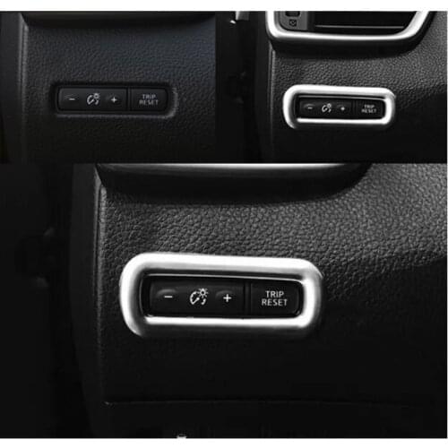 ACCESSORIES FIT FOR NISSAN QASHQAI J11 2014 2015 2016 DASHBOARD ODOMETER BUTTON SWITCH CHROME COVER TRIM LHD 1pcs