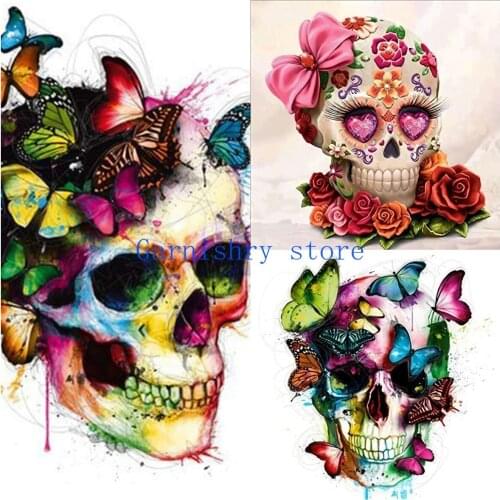 Diy 5D Diamond Painting Embroidery Full Drill Skull Butterfly Mosaic Cross Stitch Kits Home Decor Art