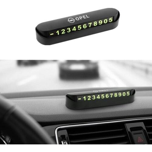 Car Temporary Parking Card Phone Number Card Plate Sticker for Opel Astra H G J Insignia Mokka Zafira Corsa Vectra C D