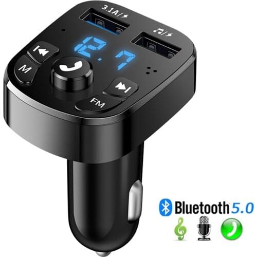 Bluetooth Car Kit FM Transmitter Audio Car MP3 Player autoradio Handsfree Car Charger 3.1A Fast Charger Dual USB Car Accessories