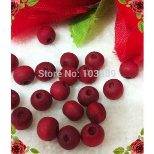 Free shipping 1000pcs/pack cheap 7mm wooden bead with rose scent , rosary bead, red bead for religious rosary special offer