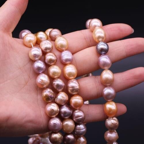 Baroque Pearl Beading High Quality Natural Freshwater Purple Loose Peal Beads for Jewelry Making Necklace DIY Bracele 12-13 mm