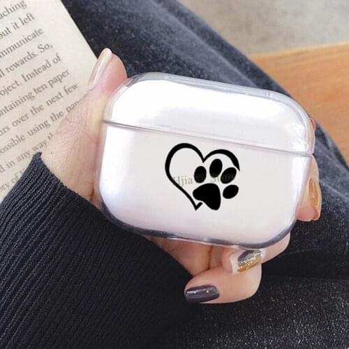 Paw Print With Heart Cover For AirPods Pro 3 Air Pods Case Earphone Accessories TPU Protector Airpods3 Case