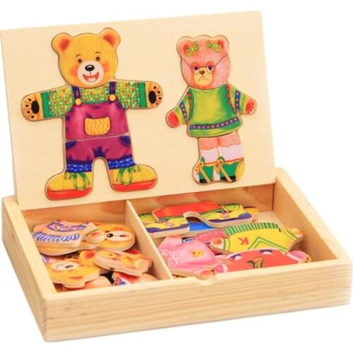 Wood Puzzles Children Adults Basic Skill Toys Learning Education Environmental Assemble Toy Educational Games