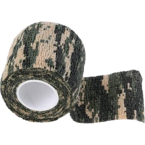 Elastic Camouflage Waterproof Outdoor Hunt Camping Stealth Camo Wrap Tape Military Airsoft Paintball Stretch Bandage
