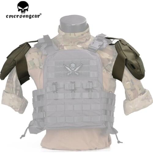 Emersongear Tactical Shoulder Armor Pad Shoulder Protector Armor Pouch For AVS CPC Vest Combat Army Military Outdoor Gear 1 Pair