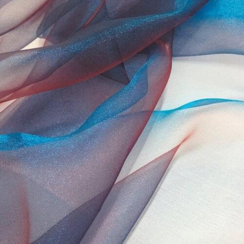 Solid Color Gradient Organza Tulle Fabric Wedding Party Skirt Skirt Curtain Decoration DIY Fabric, by the Meter
