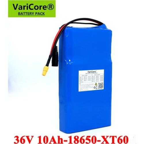 VariCore 36V 10Ah E-bike Lithium Battery Pack 18650 10000mAh 20A BMS for Balancing scooter lawn mower Electric wheelchair