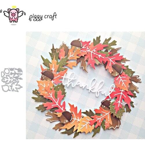 Piggy Craft metal cutting dies cut die mold Maple leaf decoration Scrapbook paper craft knife mould blade punch stencils dies
