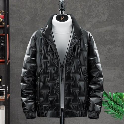 Autumn And Winter Hot new Fashion Mens Jackets Jackets And Coats Mens Thick Warm Stand Collar Fashion Bright Mens Winter Jackets