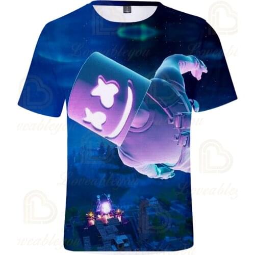 New Funny New Music DJ Cartoon 3D T-shirt Funny Couple T-shirt Men Women Hip Hop Fortnite T Shirt