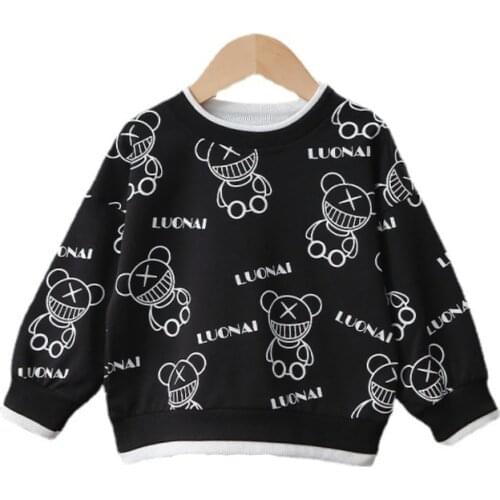 Fashion Children Sportswear Spring Autumn New Baby Girl Clothes Boys Cartoon Cotton T-Shirt Toddler Casual Costume Kids Clothing