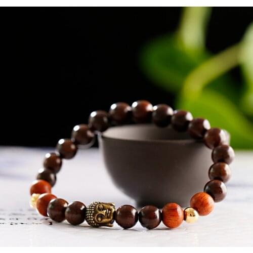 New Classic Mens Buddhist Wood Beads Bracelet Homme Handmade Ethinc Tibetan Bileklik Prayer Bracelet For Women Yoga