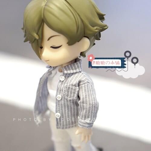 OB11 doll shirt clothes ● Striped shirt ● small fresh color beautiful eyelashes pig clay GSC doll clothes accessories