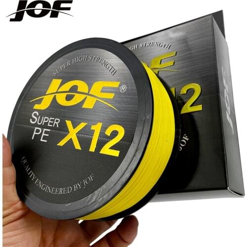 JOF Braided Fishing Line 12/9 Strands 500M 300M 100M PE Multifilament Cord For Fishing Japan Saltwater 20-92LB Fishing Tackle