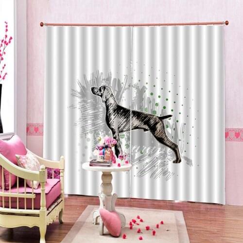 Custom 3d curtains Childrens room dog pattern Living room bedroom Blackout curtain home drapes