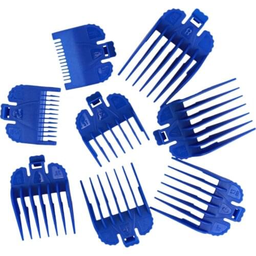 8PCS Professional Limit Comb Cutting Guide Combs 1.5/3/4.5/6/10/13/19/25mm Set For WAHL Hair Clipper