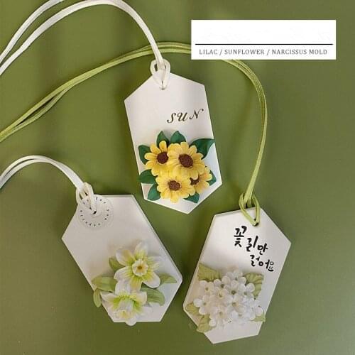 Sunflower Daffodil Lilac Sunlight Silicone Mold Aromatherapy Candle Plaster Listing DIY