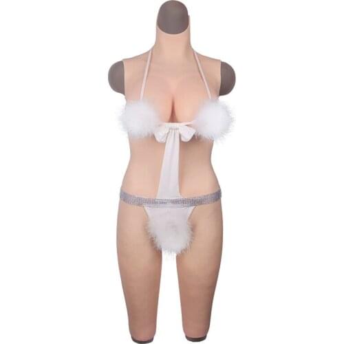 G-cup Silicone Breast Buttocks and Hips Shaping One-piece Fake Vagina Trousers Transgender CD Queen Fake Breast Corset