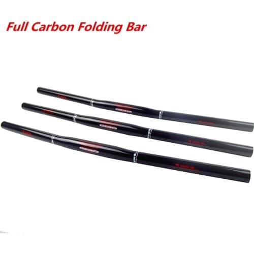 Full carbon fiber small caliber folding bike thighed 25.4 580/600/620 bike accessories flat handlebar 3k finish