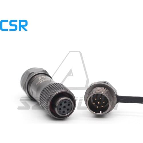 ST12 series 7pin Waterproof Connector Automotive Electrical Connector M12 Aviation Plug socket ip67