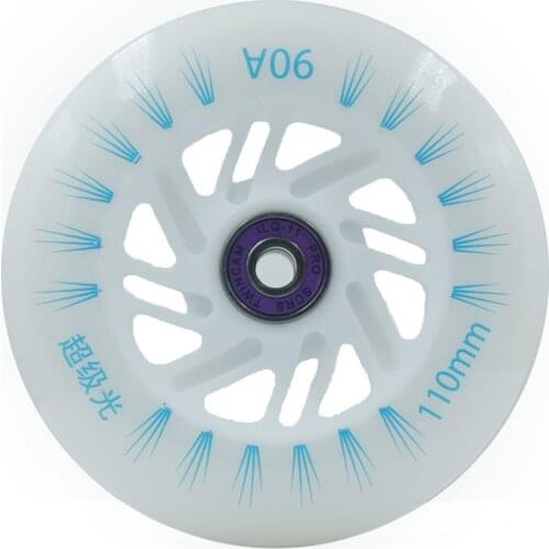 90A LED speed wheel + ILQ-11 608rs bearing Roller skates Flash Tyre with red blue green white multicolor Shining wheel 100 110mm