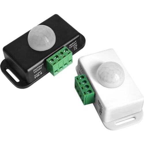 Strip Light Motion Sensor Switch, DC12V-24V Infrared Motion Sensor Detector Switch Timer for Cupboard Cabinet Kitchen Stairs