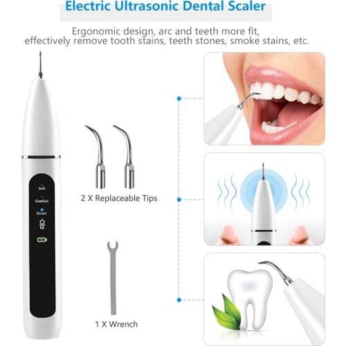 Ultrasonic Teeth Cleaner Dental Calculus Scaler Irrigator Portable Electric Tartar Remover Household Oral Care Whitening Tools