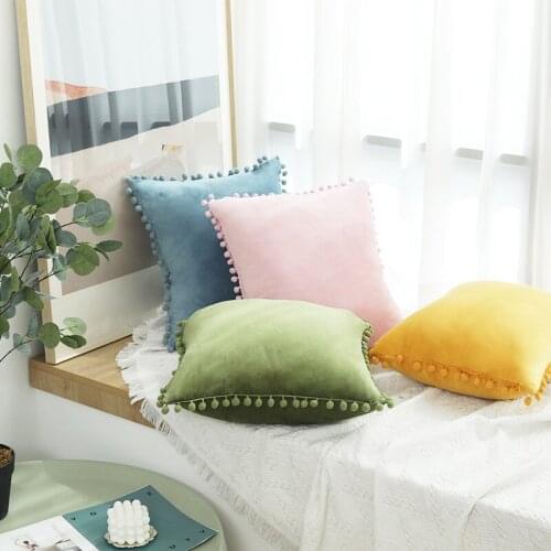 Pack of 2 Velvet Soft Solid Decorative Square Throw Pillow Covers Set Cushion Case for Sofa Bedroom Car 18 x 18 Inch 45 x 45 cm