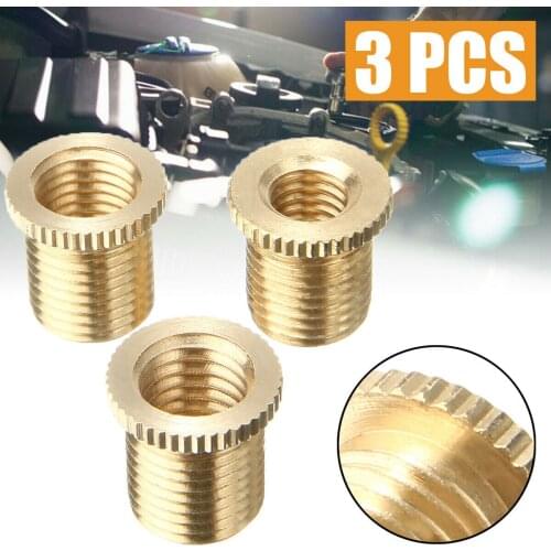 Insert Shift Knob Thread Adapters Kit Knob Nut Shift Thread Universal Aluminum Alloy Gold