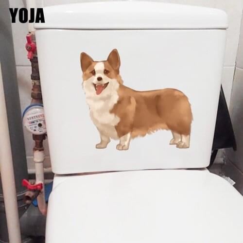 YOJA 25.8×23.6CM Chinese Country Dog Childrens Bedroom Decoration Personality Toilet Stickers T1-2498