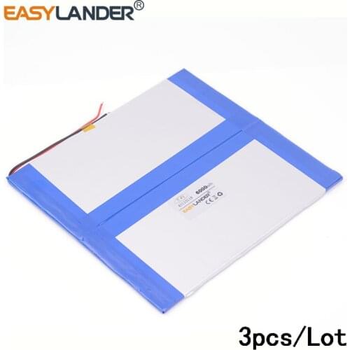 3pcs/Lot 7.4V 6000mAH 43110118 lithium Li ion polymer rechargeable battery for tablet pc,mp4,cell phone,speaker,PIPO M3