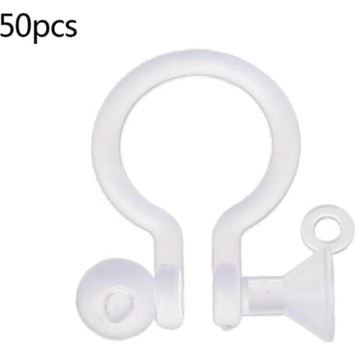 50PCS Invisible Resin Earring Clips For Non Pierced Ears With Holes DIY Jewelry