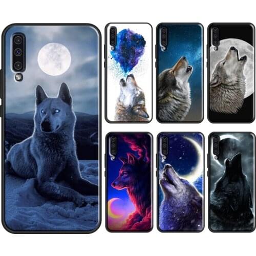 Moon Roaring Howling Wolf Cover For Samsung Galaxy A52 A12 A32 A72 A10 A40 A50 A70 A21S A20e A11 A31 A41 A51 A71 Case
