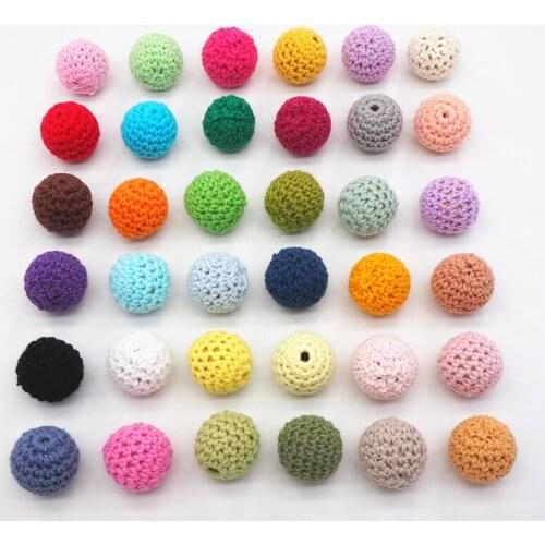 Chenkai 500pc 16mm Crochet Round Knitting Wooden Beads Balls for DIY decoration baby teether jewelry necklace Toy