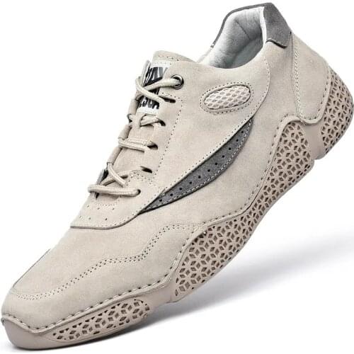 Y39 Designer Luxury Men Fashion Classic Genuine Leather Cow Suede Handmade Casual Driving Shoes Moccasins Flats Trekking Sneaker