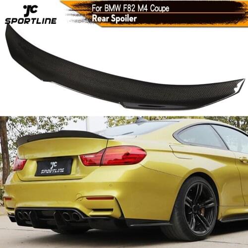 For BMW 4 Series F82 M4 Coupe 2Door 2014 - 2017 Carbon Fiber Rear Trunk Spoiler Boot Wing Lip