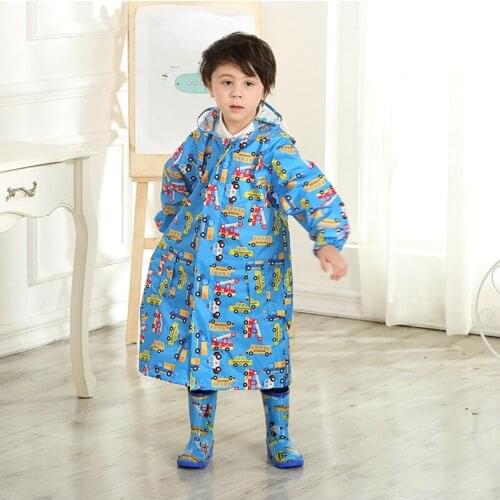 Toddler Rain Coat for Children Cartoon Rain Jacket Baby Raincoat Fashion Rain Suit Yellow Raincoat Rain Gear