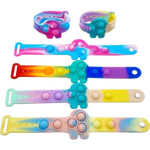 Among Us Popits Push Bubble Fidget Toys Soft Dimple Bracelet Decompression Squeeze Sensory Toy Anti Stress Reliever Kids Gift