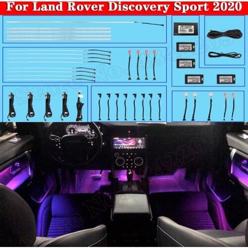For Land Rover Discovery Sport 2020 Ambient Light Set Sreen Control Decorative LED 10 colors Atmosphere Lamp illuminated Strip