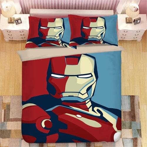 Avengers iron Man 3D printing bedding set duvet cover set Pillowcases comforter bedding set Captain America bedclothes bed linen