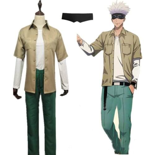 Anime Jujutsu Kaisen Gojo Satoru Cosplay Costume Custom size