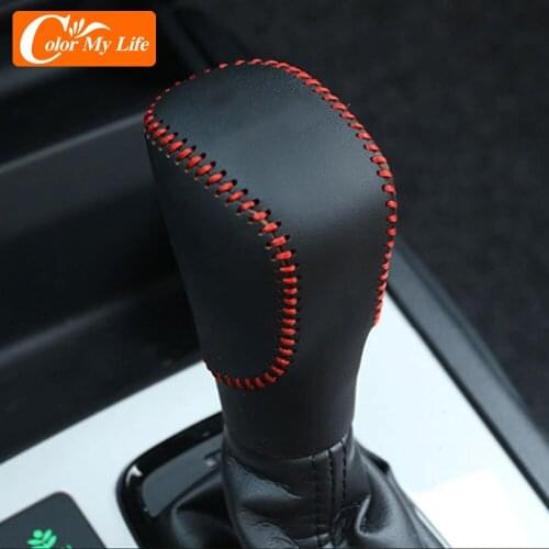 Leather Car Gear Shift Collars for Honda Accord X 10th 2018 2019 2020 AT Hand Brake Protection Cover Gear Head Knob Covers