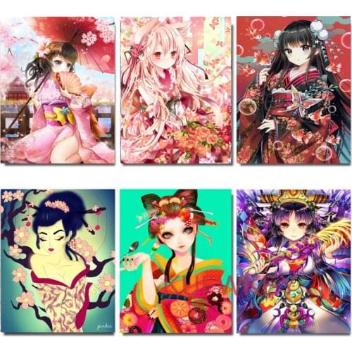 Round/square Resin,diamond embroidery,japanese Anime girl,5d diamond painting full cartoon baby mosaic picture of rhinestones